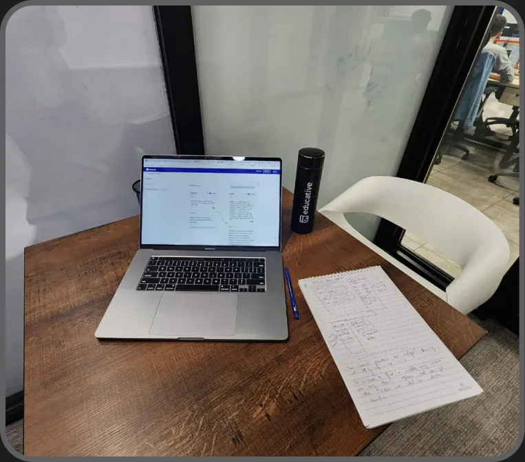 Wireframes reviewed on a laptop
